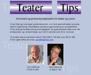 teatertips.com: Konsulent og produksjonstjenester for teater og scene
