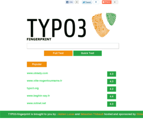 typo3-fingerprint.com: Typo3 Fingerprint
Find typo3 version of a site