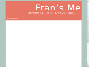 frantrauger.com: Fran Trauger's memories
