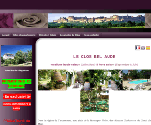 closbelaude.com: Clos Bel Aude
Accueil du site Le Clos Bel Aude. Gite situé à Pomas dans le département de l'aude (11)à 10 minutes de Limoux