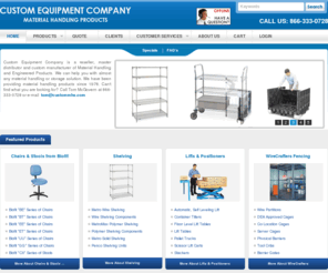 custommhs.com: WireCrafters Fencing | Material Handling | Biofit Chairs
Custom Equipment Company Supplies and Distributes quality brand name Material Handling Products to our broad customer base throughout North America. We have been a reliable supplier to businesses since 1978