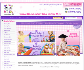 geniusbaby.com: Baby Toys | Toddler Toys | Infant Learning Toys | Educational & Developmental Toys
Baby gifts and baby toys store offering educational, learning and developmental toys for babies, toddlers and children. 