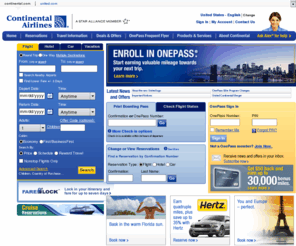 continentalairlinesvacations.net: Continental Airlines - Airline Tickets, Vacations Packages, Travel Deals, and Company Information on continental.com
Continental Airline Ticket Reservation, Find all current Continental flight information online, check flight status or book an online airline ticket reservation.