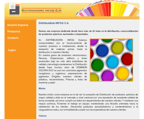 dinfoq.com: Distribuidora INFOQ C.A
Distribuci&amp;amp;#243;n y Comercializaci&amp;amp;#243;n de  productos qu&amp;amp;#237;micos nacionales e importados.