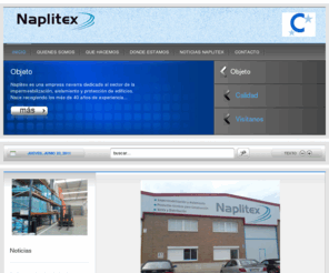 naplitex.com: Naplitex - Impermeabilización y aislamiento
Empresa Navarra dedicada al sector de la impermeabilizacion, asilamiento y proteccion de edificios
