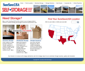 suresaveusa.com: Find Self Storage Facilities at SureSaveUSA.com
SureSaveUSA.com has discount storage units, moving trucks and moving supplies. SureSaveUSA Self Storage is the leader in self storage solutions.