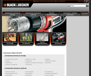 blackanddecker.es: Herramientas elÃ©ctricas, herramientas de jardinerÃ­a â Black and Decker®
Black & Decker® es el mayor creador de herramientas de bricolaje y jardinerÃ­a y aparatos electrÃ³nicos.