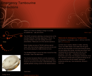 emergencytambourine.net: percussion, Emergency Tambourine Productions Home
I love tambourine!