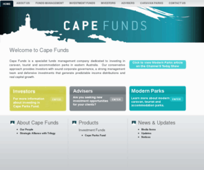 capefunds.com: Cape Funds - Welcome to Cape Funds
Cape Funds provides investors with a high yielding total return where the assets of the fund are Caravan, Tourist and accomodation parks.