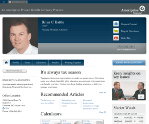 brianbattle.com: Brian C Battle, Charlotte, NC Ameriprise financial advisor
Learn more about Brian C Battle, an Ameriprise financial advisor in Charlotte, NC.