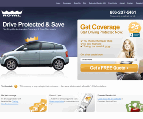 warrantyworld.com: Royal - Drive Protected and Save Thousands - Royal
Fully insured Extended Service Plans, breakdown policies and service contracts. Servicing 20  years, Toll-Free assistance. Click now for a FREE QUOTE and SAVE. No Cost FINANCING! Member BBB.