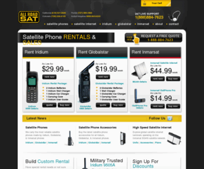 buysatallitephone.com: Satellite Phones & Satellite Internet | Rentals & Sales | All Road Sat
Best Prices from All Road Sat on Satellite Phone Sales, Rentals, Accessories & Satellite Internet. Sat Phones from Iridium, Globalstar and Inmarsat. 24/7 Phone Support. 