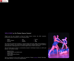 onpointedancecentre.com: Welcome To On Pointe Dance Centre
Dance instruction, Yoga instruction, Ballet instruction, jazz instruction, Hip hop instruction