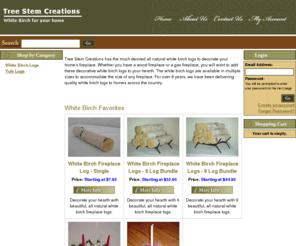 treestemcreations.com: Tree Stem Creations
White Birch Fireplace Logs to decorate your home or hearth