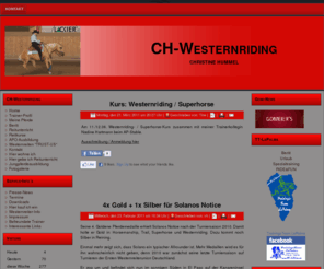 westernreiter.net: Willkommen auf der Startseite
Westernreiten in Oberfranken mit Christine Hummel - Only the best for our horses - Nur das Beste für unsere Pferde