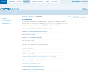 climaprotectionstorage.com: RWE Dea - CO2-Speicherung
CO<sub>2</sub>-Speicherung 