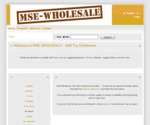 mse-wholesale.com: MSE Wholesale >  Home
Skill Toy Wholesale and Distribution