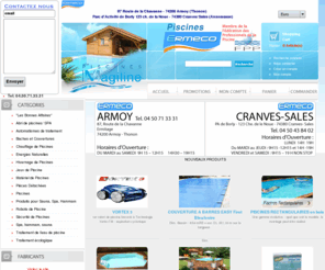 piscine-ermeco.fr: Robots de Piscine, nettotyage et entretien de votre piscine et tous les accessoires : Piscine Ermeco, Armoy, Thonon, Annemasse, bonne sur menoge, cluses, sallanches et bons en chablais
Tout le matériel et équipements pour traiter efficacement votre piscine et faire son entretien, son installation clés en main, thermometres de piscines, filtres, kit de filtrations. Devis gratuits sur demande