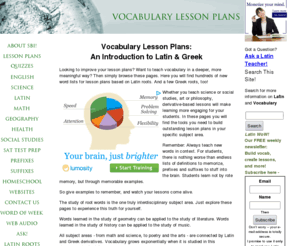 vocabulary-lesson-plans.com: Vocabulary Lesson Plans
Browse the best vocabulary lesson plans from a NY state certified Latin teacher. Plan vocabulary lessons for all students in every subject area.