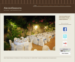 alexis4seasons.com: Alexis 4 Seasons Restaurant Old Town Rhodes Greece - Home
Alexis 4 seasons restaurant taverna Rhodes old town Greece