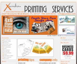 biscayneprinting.com: XumbaPrinting.com
Xumba Printing, Web and Graphic Design, printing, Hosting and Domain Registration - Xumba offers the best and more competitive solutions in the industry of web and graphic design, web hosting and printing in South Florida.