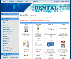 dentalmartsupplies.com: Dental Mart Supplies
Dental Mart Supplies a new online dental store offering all the popular dental products at low prices.