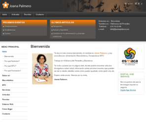 joanapalmero.com: Bienvenida
Bienvenida de Joana Palmero. Consultora Macrobiótica y Terapeuta MTC.