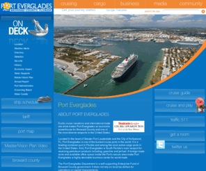 porteverglades.net: Fort Lauderdale Port - Official Port Everglades Site - Fort Lauderdale, Florida
Official Travel Information for Port Everglades Cruiseport in Fort Lauderdale, Florida. Location, Security, Ship Schedule, Map and More.