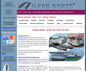 u-fabboats.com: pontoon boat kits aluminum pontoons docks work boats
Pontoon boat kits pontoon work boats and commercial kits and aluminum pontoons docks custom kits assembled boats accessories rafts ramps