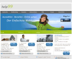 help99.de: Help99 | Günstiger Webhoster | Günstiger Webspace | Günstiger Hoster mit Qualitativen Webspace | Günstige Domain
Help99 | Auswählen - Bestellen - Online gehen | Der Einfachste Webhoster | Günstiger Webhoster ohne Sternchen oder Kleingedrucktes | Qualitativer Webhoster