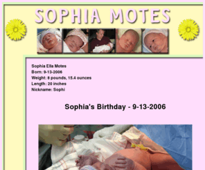 sophiamotes.com: Sophia's Web Site
