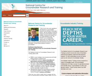 groundwater.com.au: Home  - Flinders University
This multipartner Centre , led by Flinders University, and established with funding of $30 million from the National Water Commission and the Australian Research Council, will make a major contribution towards understanding Australia's groundwater systems and underpinning the decision-making required to ensure sustainability of an important resource.