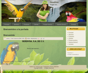 serdivsa.com: Bienvenidos a la portada
Joomla! - el motor de portales dinámicos y sistema de administración de contenidos