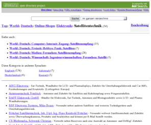 digital-satshop.com: Open Directory - World: Deutsch: Online-Shops: Elektronik: Satellitentechnik
