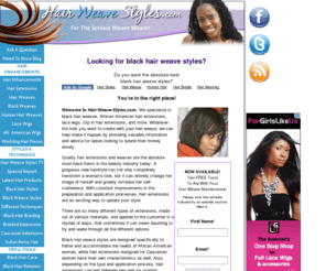 hair-weave-styles.com: Black Hair Weave Styles, Black Hair Extensions, Wigs for Women, Hair Weaves
Black Hair Weave Styles  Find the best hair weaves and extensions for women. Human hair pieces, African American wigs, black hair weaves, wigs, womens hair pieces, clip in hair extensions and more.