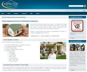 inspectorliability.com: Home Inspectors Errors & Omissions Insurance
NAPLIA is the leading provider of Errors & Omissions and General Liability for Home Inspectors