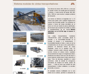 mecacintas.com: Fabricacion de cintas transportadoras para aridos | Maquinaria para aridos
MAQUIÁRIDOS tiene como principal y fundamental actividad la fabricación cintas transportadoras para áridos y la fabricación y reparación de maquinaria para áridos, el procesado y tratamiento de los mismos y rocas en canteras, graveras y minería.  Cintas transportadoras, Maquinaria para aridos, Maquinaria para canteras, Cintas transportadoras para aridos, Fabricacion de cintas transportadoras