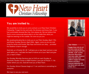 newheartchristianfellowship.org: New Heart Christian Fellowship Home
Place your website description in this area. This is read by some search engines.