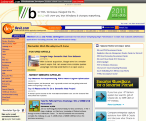 semanticwebplanet.com: DevX: Semantic Web Zone
DevX: Semantic Web Zone