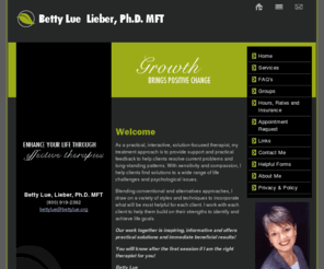 bettylue.org: Betty Lue  Lieber, Ph.D. MFT
Betty Lue Lieber, Ph.D. MFT provides counseling and therapy in and around Pleasant Hill,CA