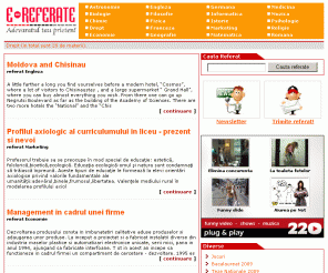 e-referate.ro: Referate la orice materie
Cel mai tare site de referate din Romania. Contine referate din toate domeniile.