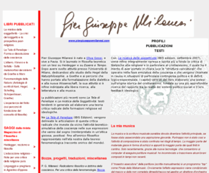 piergiuseppemilanesi.com: Pier Giuseppe Milanesi - Filosofia, letteratura, opere - Sito WEB
