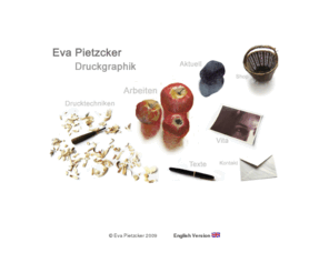 pietzcker.de: Eva Pietzcker - Druckgraphik: Radierung - Holzschnitt - Siebdruck
Eva Pietzcker Druckgraphik - Radierung - Siebdruck: 
Eva Pietzcker präsentiert ihre künstlerische Arbeiten und den Arbeitsvorgang. 
Eva Pietzcker presents her artwork (etching, silkscreen) and the working process.