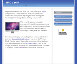 mac2you.com: Individual Help
Learning to use your Apple computer