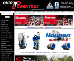 powertoolgarage.com: Ohio Power Tool - Air Tools, Electric Cordess Tools, Hydraulic Systems, Jacks, Plumbing Equipment
Ohio Power Tool is the premier power tool specialist for sales and service for Ridgid, Power Team, IR, Milwaukee, Hougen, CP, Bosch, Norco, Lincoln and many more.