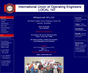 iuoe147.com: International Union of Operating Engineers, Local 147
Information for International Union of Operating Engineers Local 147 Members, Staff, and those interested in joining the union of becoming an apprentice.