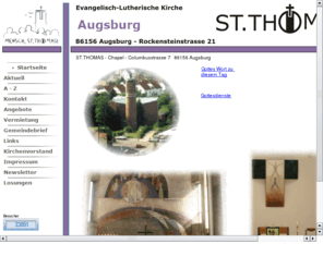 st-thomas-kriegshaber.de: St-Thomas
Homepage der evang. Gemeinde St-Thomas Augsburg - Kriegshaber