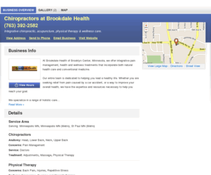 brookdalehealthmn.com: Chiropractors at Brookdale Health | Minneapolis, MN 55429 | DexKnows.com™
Chiropractors at Brookdale Health in Minneapolis, MN 55429. Find business information, reviews, maps, coupons, driving directions and more.