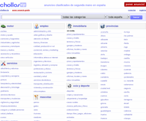 chollosvip.es: Chollos, anuncios clasificados de segunda mano en España
Anuncios clasificados de segundamano. Encuentra ofertas y chollos. Coches,Pisos,Empleo,Contactos,Motos,Casas,Trabajo.