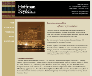 hoffmanseydel.com: Hoffman Seydel LLC
Hoffman Seydel LLC handles civil litigation (including mediation and arbitration) for insurers, corporations, individuals and governmental entities.